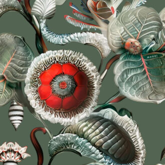 Обои Arte - COCCINELLA BELLA - Sage Green MO5001 (коллекция Moooi Wallcovering Green House)