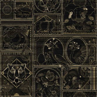 Обои Arte - GOLDEN TIGER - Ebony MO4040 (коллекция Moooi Wallcovering Memento Moooi)