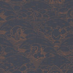 Обои Arte - INDIGO MACAQUE - Copper MO3000 (коллекция Moooi Wallcovering Tokyo Blue)