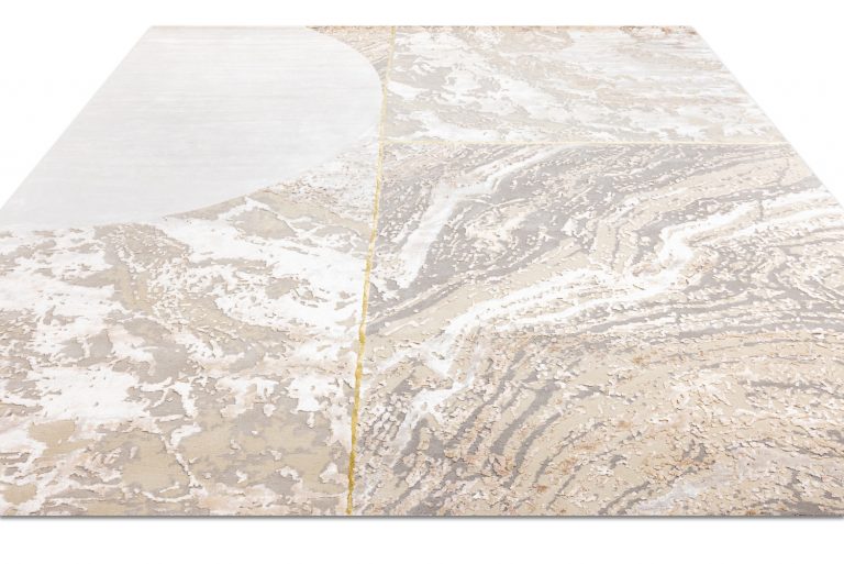 Индийский ковёр из арт-шёлка и шерсти — MARBLE T — MARBLE-LINES-5-COLOR-1