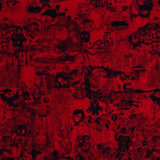 Ткань Jean Paul Gaultier - STREET - ROUGE - 3455-03