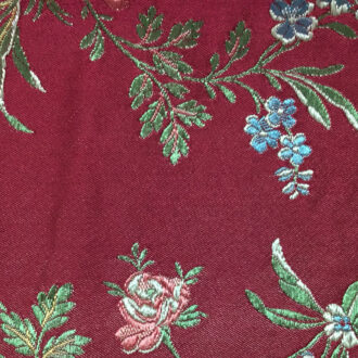 Ткань Quenin - LAMPAS ALBATROS - ROUGE - 4020-01