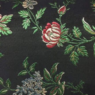 Ткань Quenin - LAMPAS ALBATROS - NOIR - 4020-06