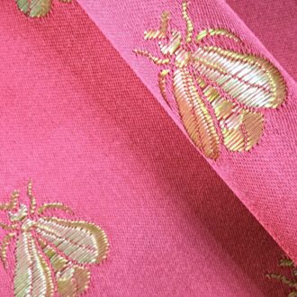 Ткань Quenin - LAMPAS ABEILLES - ROUGE - 4023-02