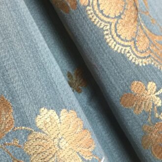 Ткань Quenin - LAMPAS SURCOUF - BLEU - 4030-03