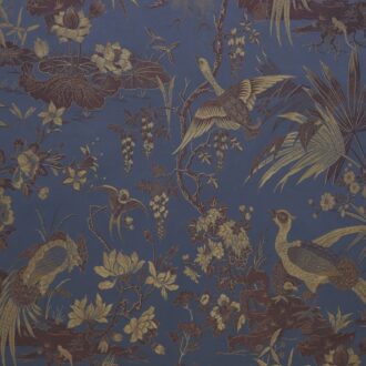 Ткань Quenin - LA PARADE DES OISEAUX - ORAGE - 4253-02