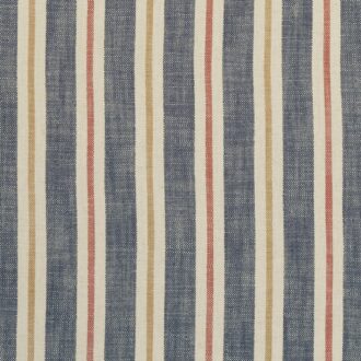 Ткань - Clarke and Clarke - SACKVILLE STRIPE - MIDNIGHT/SPICE - F1046/04