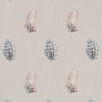 Ткань - Clarke and Clarke - PLUMIS - BLUSH/LINEN - F1082/01