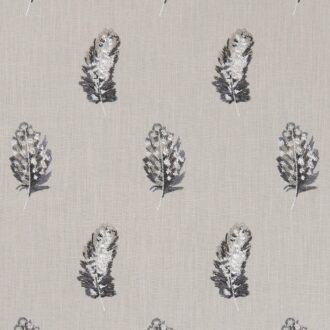 Ткань - Clarke and Clarke - PLUMIS - CHARCOAL/LINEN - F1082/02