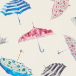 Ткань - Clarke and Clarke - UMBRELLAS - CREAM - F1274/01