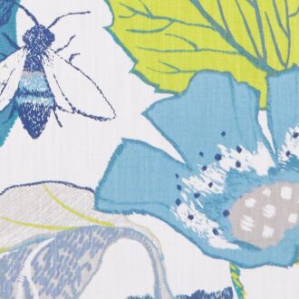 Ткань - Clarke and Clarke - LOTUS - APPLE/DENIM - F1289/01