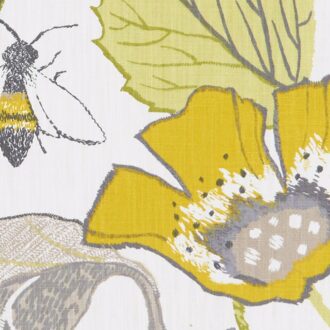 Ткань - Clarke and Clarke - LOTUS - CHARTREUSE/CHARCOAL - F1289/02