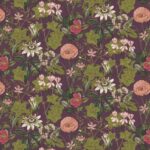 Ткань - Clarke and Clarke - PASSIFLORA - MULBERRY VELVET - F1304/08