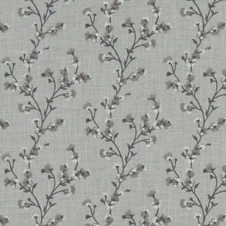 Ткань - Clarke and Clarke - BLOSSOM - CHARCOAL - F1439/01