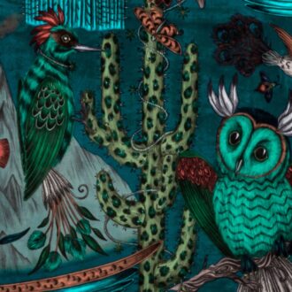 Ткань - Clarke and Clarke - FRONTIER VELVET - TEAL - F1476/01