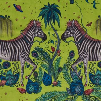 Ткань - Clarke and Clarke - LOST WORLD VELVET - LIME - F1477/01