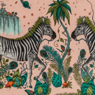 Ткань - Clarke and Clarke - LOST WORLD VELVET - PINK - F1477/03