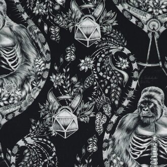 Ткань - Clarke and Clarke - SILVERBACK - BLACK - F1486/01