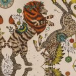 Ткань - Clarke and Clarke - CASPIAN LINEN - GOLD - F1488/01