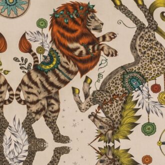 Ткань - Clarke and Clarke - CASPIAN LINEN - GOLD - F1488/01