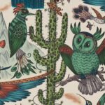 Ткань - Clarke and Clarke - FRONTIER LINEN - GREEN - F1489/03