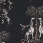 Ткань - Clarke and Clarke - CREATURA LINEN - CHARCOAL - F1490/01