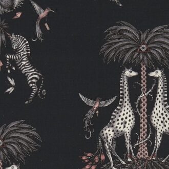 Ткань - Clarke and Clarke - CREATURA LINEN - CHARCOAL - F1490/01