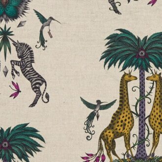 Ткань - Clarke and Clarke - CREATURA LINEN - YELLOW - F1490/02