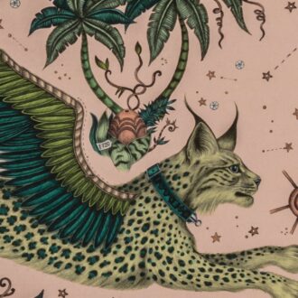 Ткань - Clarke and Clarke - LYNX LINEN - PINK - F1492/02