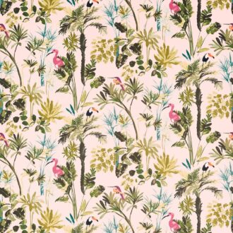 Ткань - Clarke and Clarke - PALM - BLUSH VELVET - F1517/01