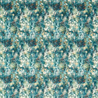 Ткань - Clarke and Clarke - ROSEDENE - DENIM/SPICE - F1539/02