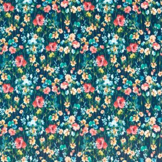 Ткань - Clarke and Clarke - WILD MEADOW VELVET - MIDNIGHT VELVET - F1575/02