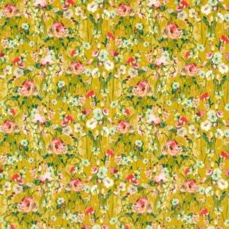 Ткань - Clarke and Clarke - WILD MEADOW VELVET - OCHRE VELVET - F1575/05