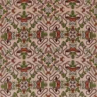 Ткань - Clarke and Clarke - EMERALD FOREST WEAVE - BLUSH JACQUARD - F1581/01