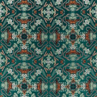 Ткань - Clarke and Clarke - EMERALD FOREST - TEAL JACQUARD - F1581/04