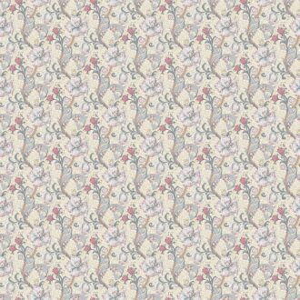 Ткань - Clarke and Clarke - GOLDEN LILY - DOVE/PLUM - F1677/01