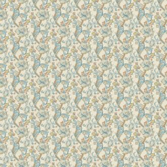 Ткань - Clarke and Clarke - GOLDEN LILY - LINEN/TEAL - F1677/04