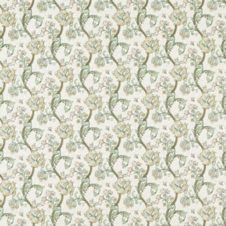 Ткань - Clarke and Clarke - GOLDEN LILY Вышивка - LINEN/BLUSH - F1742/02