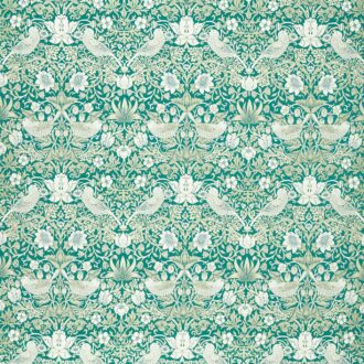 Ткань - Clarke and Clarke - STRAWBERRY THIEF JACQUARD - TEAL - F1746/06