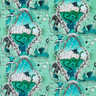 Ткань - Clarke and Clarke - HIGHLANDIA VELVET - SAGE - F1752/03