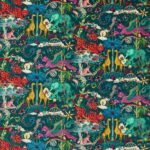 Ткань - Clarke and Clarke - PARADISE LOST VELVET - TEAL - F1757/01