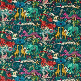 Ткань - Clarke and Clarke - PARADISE LOST VELVET - TEAL - F1757/01