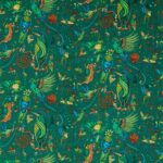 Ткань - Clarke and Clarke - QUETZAL VELVET - TEAL - F1759/02
