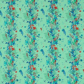 Ткань - Clarke and Clarke - SEAFOREST - AQUA - F1760/01