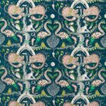 Ткань - Clarke and Clarke - WONDER WORLD VELVET - TEAL - F1764/02