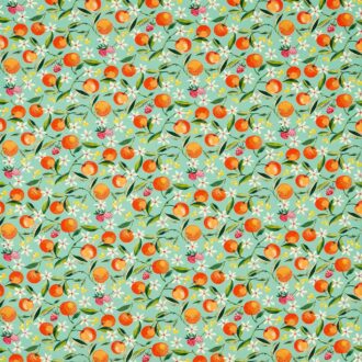 Ткань - Clarke and Clarke - ORANGE BLOSSOM - JADE - F1784/03