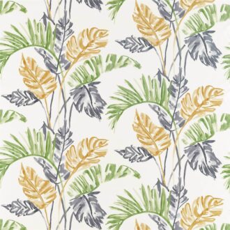 Ткань - Harlequin - TOSHIKO -  Saffron / Charcoal / Wasabi - HATL120789