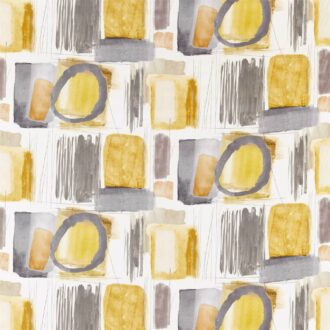 Ткань - Harlequin - KANJIRO -  Ochre / Charcoal / Stone - HATL120808