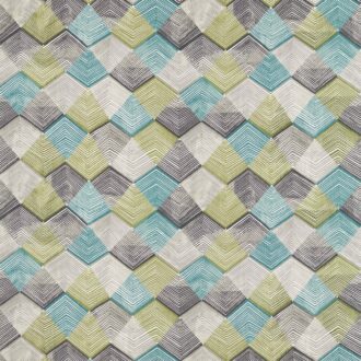 Ткань - Harlequin - RHYTHM -  Teal / Linden / Charcoal - HGEO120683