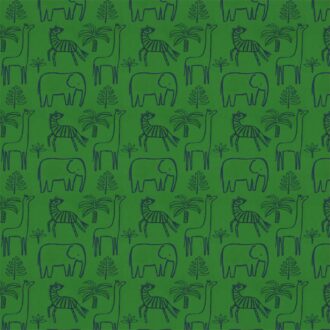 Ткань - Harlequin - FUNKY JUNGLE -  Gecko/Cobalt - HLTF133538